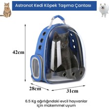 Ksburda Mavi Astronot Şeffaf Hava K Lı Kedi Köpek Evcil Hayvan Taşıma Seyahat Çanta