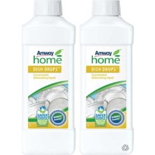 Amway Dısh Drops Konsantre Sıvı Bulaşık Deterjanı 2 Lt 2'li Etkili Temizlik ve Güçlü Yağ Çözme