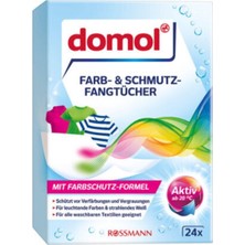 Domol 24 Lü Renk Ayırıcı Mendil Bez 1 Katlı Parfümsüz 24 Adet Rulo Paket
