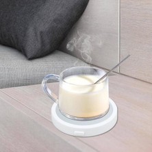 Bestone Elektrikli USB Kahve Kupa Isıtıcı Süt Sıcak Içecek Kupası Isıtma Pedi Coaster Beyaz Tutun (Yurt Dışından)