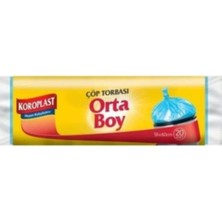 Koroplast Güçlü Çöp Torbası Orta Boy 15 Adet 8 Li Set