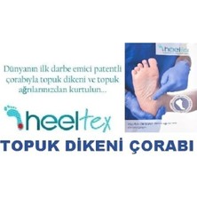 Heeltex Topuk Dikeni Çorabı M Beden (Medium 37-39 Numara Siyah)