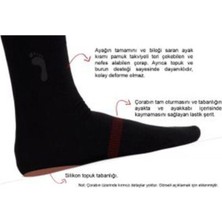 Heeltex Topuk Dikeni Çorabı M Beden (Medium 37-39 Numara Siyah)