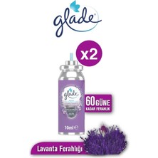 Glade Banyo Hava Tazeleyici Lavanta Ferahlığı Yedek 10 ml x 2 Adet (60 Gün Etkili)