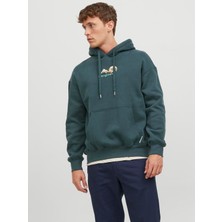 Jack & Jones Jorsılverlake Erkek Yeşil Sweatshirt 12242357-Green