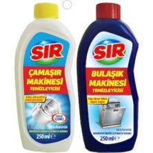 Sir Bulaşık Makine Temizleyici ve Çamaşır Makinesi Temizleyici 250 ml x 2