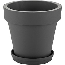 Buluthomes Fulya Tabaksız Antrasit 40  cm Saksı
