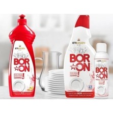 Boron Boron Jel Bulaşık Makinesi Deterjanı 820 ml 110 ml Doğal Parlatıcı 2 Adet