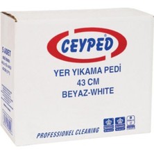 Ceyped Yer Yıkama Makinesi Pedi 43 Cm. Beyaz (5 Adet)