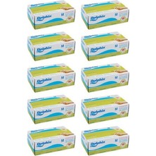 Dolphin Beyaz Pudralı Eldiven Dolphin Pudralı Lateks Eldiven M 10