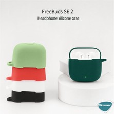 Microsonic Huawei Freebuds Se 2 Kılıf Askılı Mat Silikon Koyu Yeşil