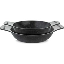 Thermoad 2'li Güveç Sahan Seti Granit Döküm Tava Seti 20CM 22CM