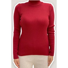 Bym Fashion 4138 Balıkçı Kazak Bordo