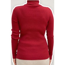 Bym Fashion 4138 Balıkçı Kazak Bordo