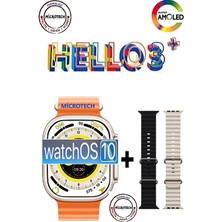 T-Max Hello Watch 3+ Plus Watch 9 Ultra 2 (Son Seri Yeni Üretim 3 Kordonlu)