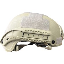 Astüm Askeri Malzeme Airsoft Kompozit Raylı Kulaksız Koruyucu Kask Miğfer Haki