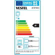 Vestel AF-97109 G 78 Lt A+ Enerji Sınıfı Ankastre Fırın