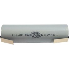 Sertec Puntolu 18650 3.7V 2500MAH 10C Lion Şarjlı Pil 1ADET