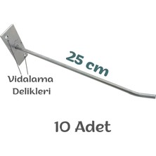 (10 Adet) Vidalanabilir Tel Askılık, Ürün Asmak Için Metal Askı, Profil Tel Askı Çubuğu