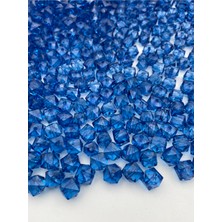 100GR 10MM Saks Mavisi/lacivert Küp,kübik Model Akrilik Boncuk,takı,çanta Boncuğu (100GR,~180 Adet)