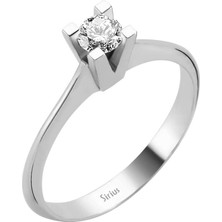 Sirius Pırlanta G Renk 0,26 Karat Pırlanta Tektaş Yüzük 0415R0147