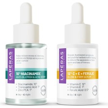 Aydınlatıcı ve Leke Karşıtı 12% Vitamin C + 10% Niacinamide Serum Seti