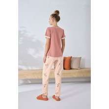 Zeyzey 8504 Kız Çocuk Baskılı Pijama Takım