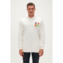 Bad Bear Rainbow Hoodie Off-White Beyaz Kapüşonlu Erkek Sweatshirt