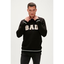 Bad Bear Felt Crewneck Siyah Erkek Sweatshirt