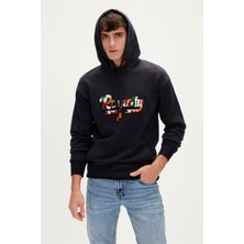 Bad Bear Royalty Hoodie Lacivert Kapüşonlu Erkek Sweatshirt