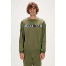 Bad Bear Reflect Bear Crewneck Thyme Yeşil  Erkek Sweatshirt