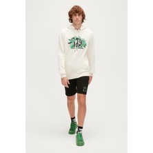Bad Bear Re-Born Recycle Hoodie Marshmallow Beyaz  Kapüşonlu Erkek Sweatshirt