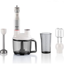 Arzum 5 In 1 Forte Multi Blender Seti Ergonomik Tasarım Güçlü Motor Paslanmaz Çelik Beyaz - LUCİOLE BEYAZ LAMBADER HEDİYE!