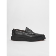Cabani Hakiki Deri Siyah Erkek Sneaker Ayakkabı