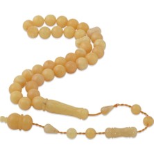 Nusnus Damla Kehribar Küre Kesim 22.3 gr 9x5 mm Sistemli Milky Tesbih