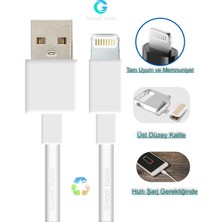 Gratell Lightning (8 Pin) Data ve Şarj Kablosu Beyaz