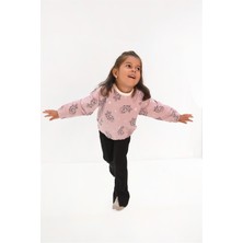 Luess Kız Çocuk Baskılı Oversize Sweatshirt
