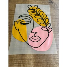 Gönülden Tasarım 17X16 cm Ütü Ile Yapışan Kadın Görselli Transfer Baskı Arma