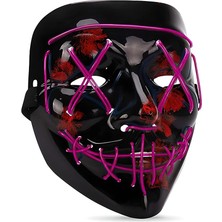 Kidspartim Halloween Maske Neon Fuşya Işıklı