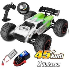 Haıboxıng Rc 1/16 Destroyer 45KM+ Sürat Uzaktan Kumandalı Model Rc Model Araba Rtr Elektrikli 4WD Brushless Fırçasız Truggy Truck (Yeşil) + 1500 Mah 7.4V 2s 30C Lipo Batarya