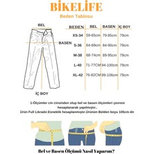 Bikelife  Haki Kargo Cepli Likralı  Yüksek Bel Wide Leg Pantolon