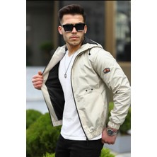 The Jojo Design Erkek Slim Fit Kapüşonlu Yağmurluk - Su Geçirmez Dış Katman