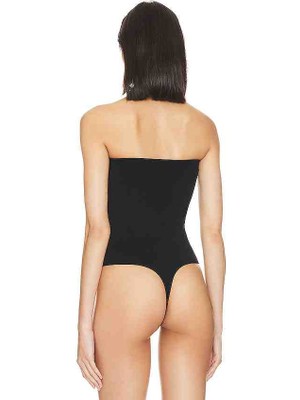 By Kul Design Kadın Siyah Straplez Bodysuit