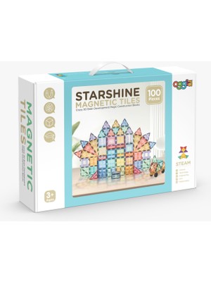 Oggia Starshine 100 Parça Manyetik Oyuncak / Bloklar Seti (Yaratıcı Manyetik Oyuncak Seti) (KBZS-100)
