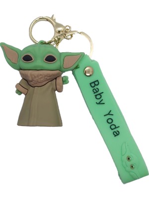 Ninova Aksesuar Star Wars Mandalorian The Child Grogu Baby Yoda Anahtarlık ve Çanta Süsü 3D