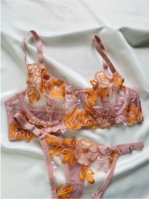 Madame Blume Lingerie Peachy Balenli Bralet Takımı Peachy