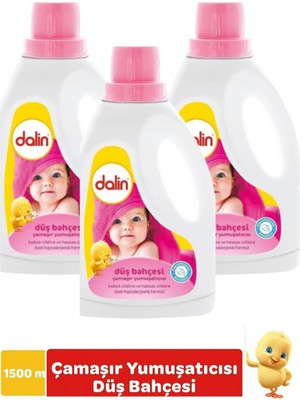 Dalin Düş Bahçesi Çamaşır Yumuşatıcısı 1500 ml 3 Adet Dalin Yumuşatıcı 1500