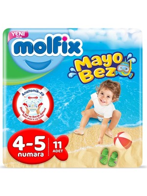 Molfix Mayo Bezi 4-5 Numara 11 Adet 0-3 kg Kilo Aralığı ile Rahat Kullanım Sunar