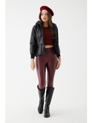 Sisa Moda Kapüşonlu Şişme Kadın Mont