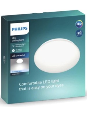 EKS Ticaret Philips 6W-MOIRE-CL200-Plafonyer Tavan Led Armatür / Warm - Sarı Işık-2700K/600 Lumen